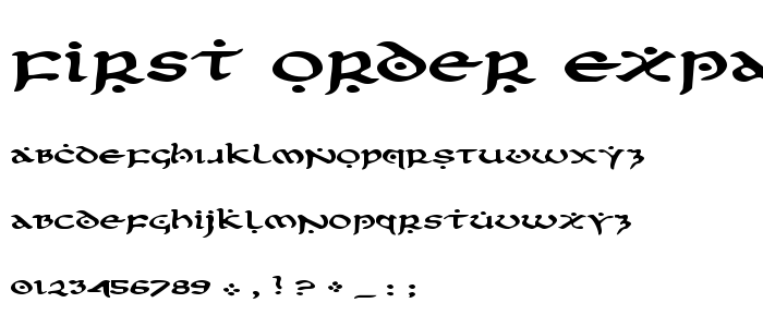 First Order Expanded font